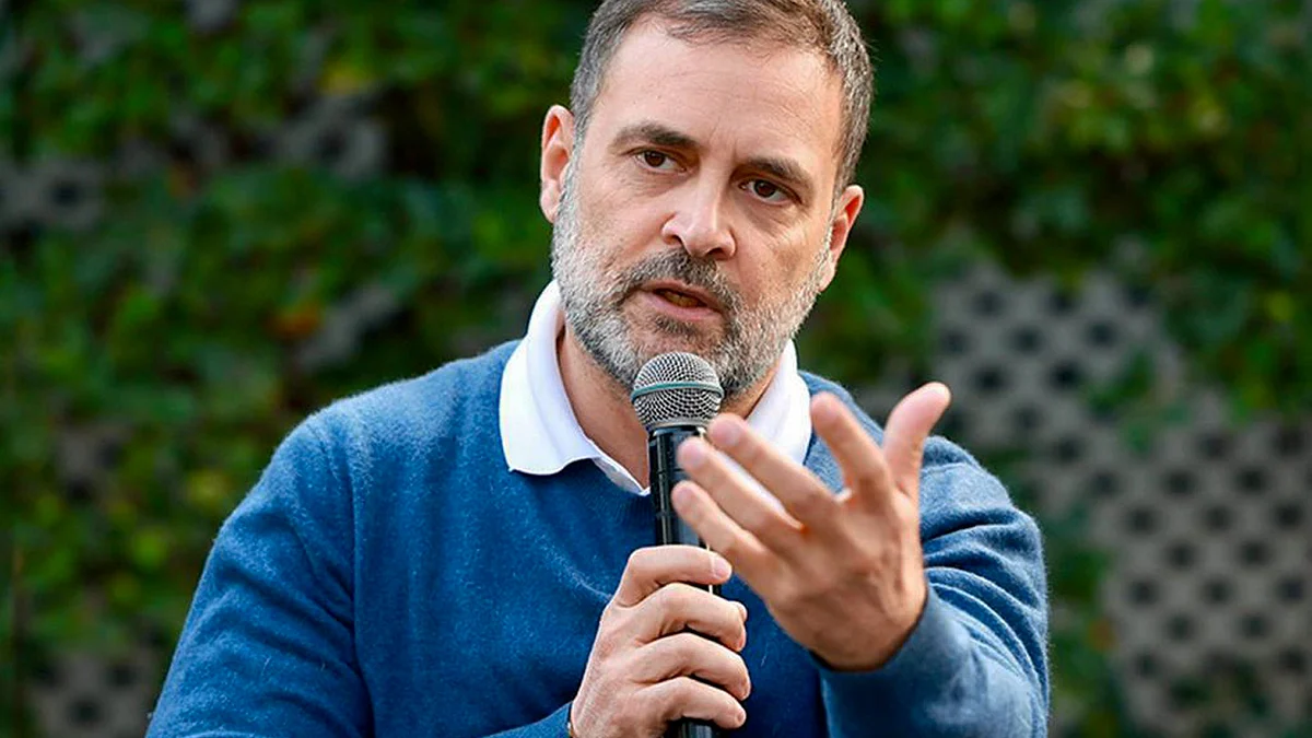 Rahul Gandhi during an interaction with students in New Delhi on 4 January (photo: PTI)