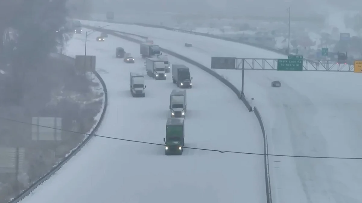 Kansas City blanketed in snow