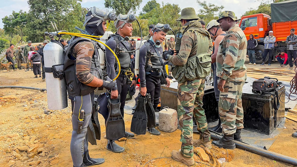 A relief task force reached the site in Umrangso to rescue the miners (photo: PTI)