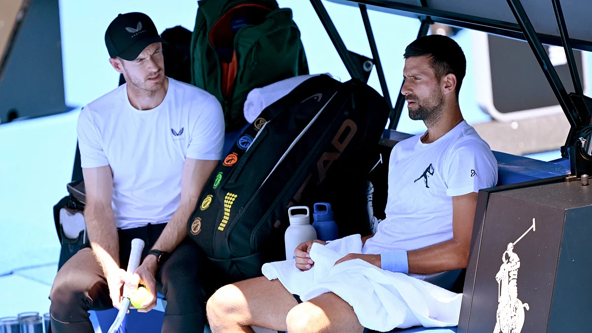 Glamour quotient highest: Novak Djokovic (right) with Andy Murray as a coach in Melbourne
