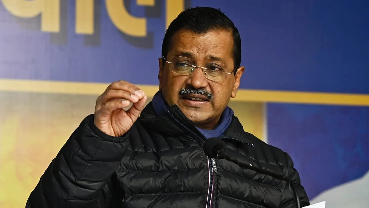 Arvind Kejriwal at the press meet