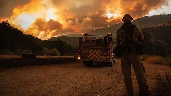 Firefighters and National Guard across the region converged to join the fight (photo: @lacountyfd/Instagram)