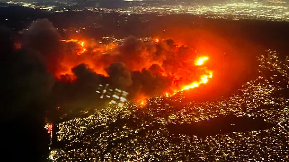 An aerial view of Los Angeles (photo: @Abshar_Tasnim2/X)
