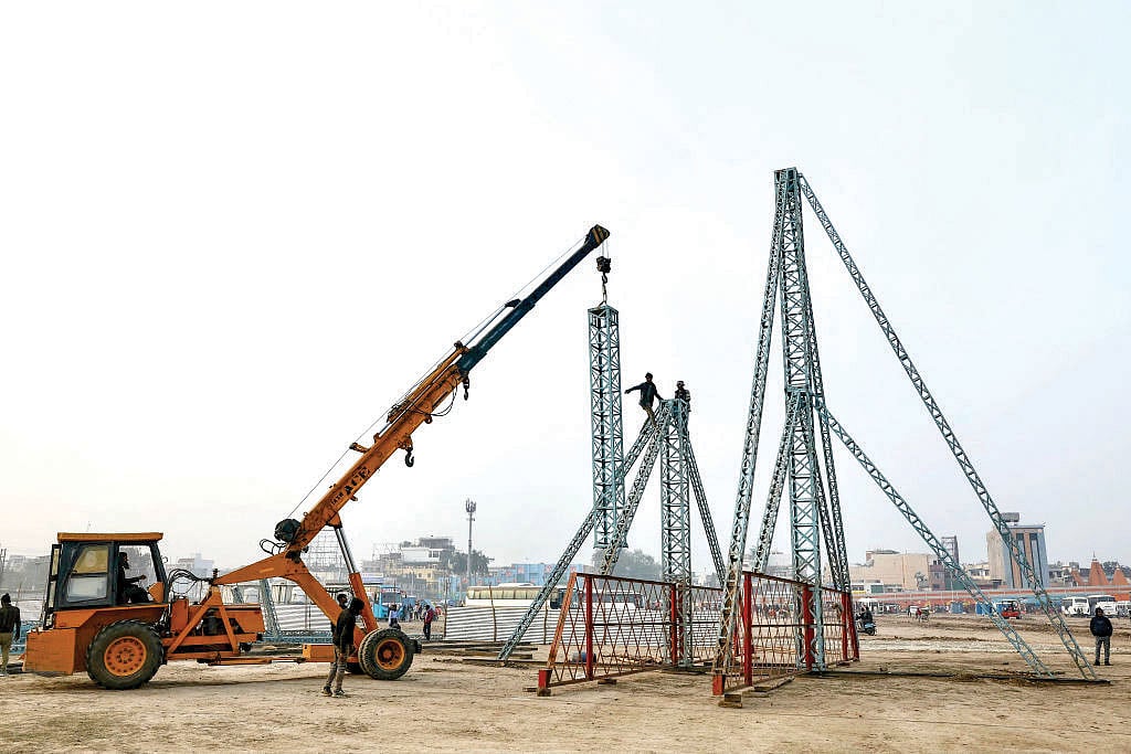 Sources claim the installation of 160,000 tents and 150,000 toilets (to be serviced by 15,000 sanitation workers) have been completed