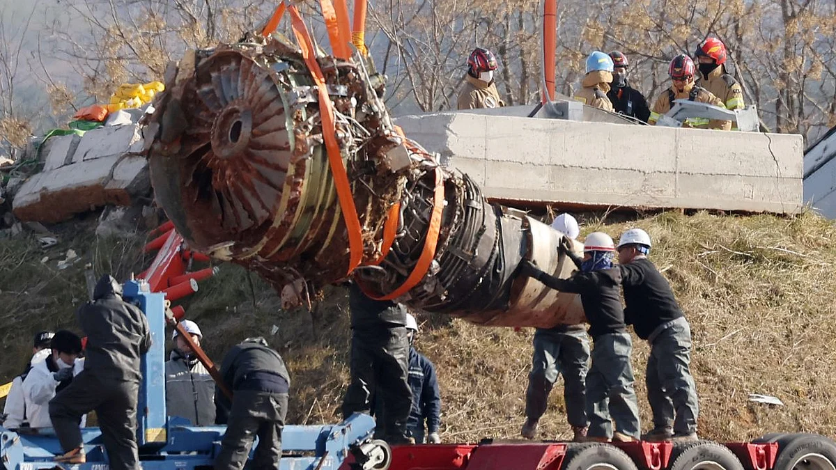 The crashed passenger jet in South Korea