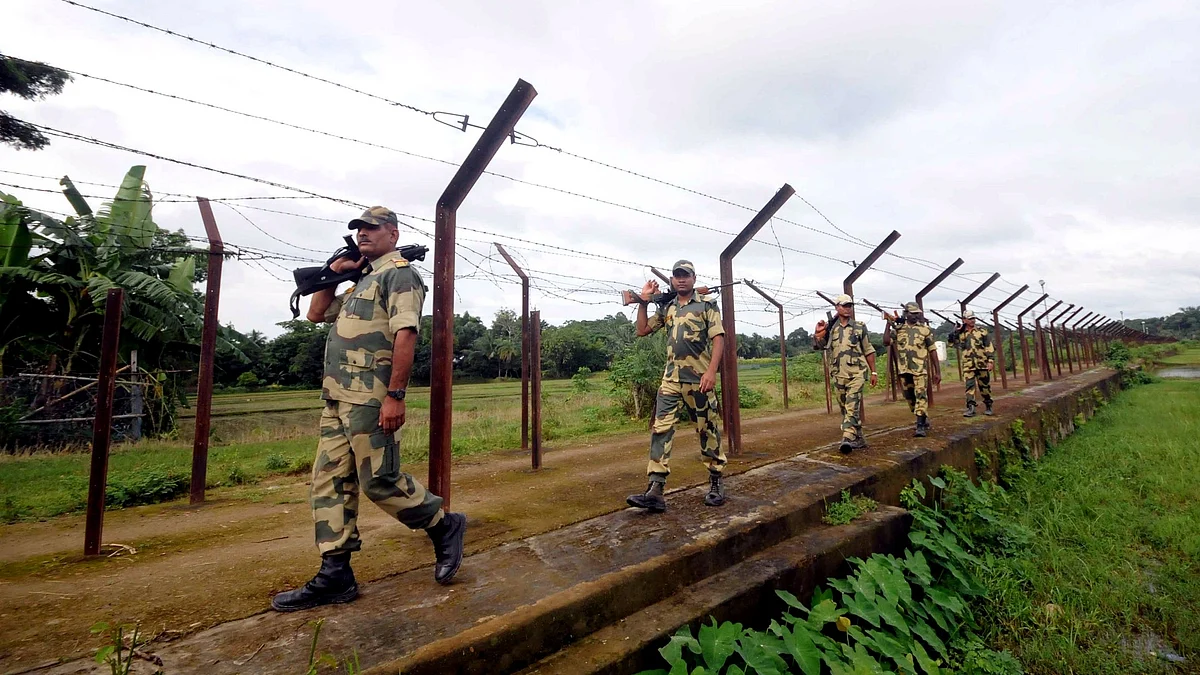 BSF patrols the India-Bangladesh border 