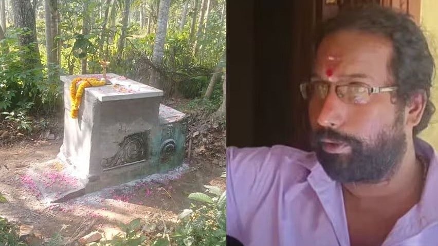 File image of the 'Swami' and his burial site
