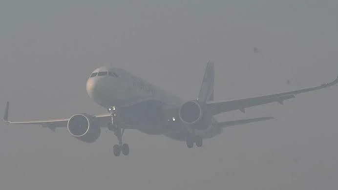 Flights do land in winter smog in Chennai (representative image)—but Pongal bonfires send it sky-high