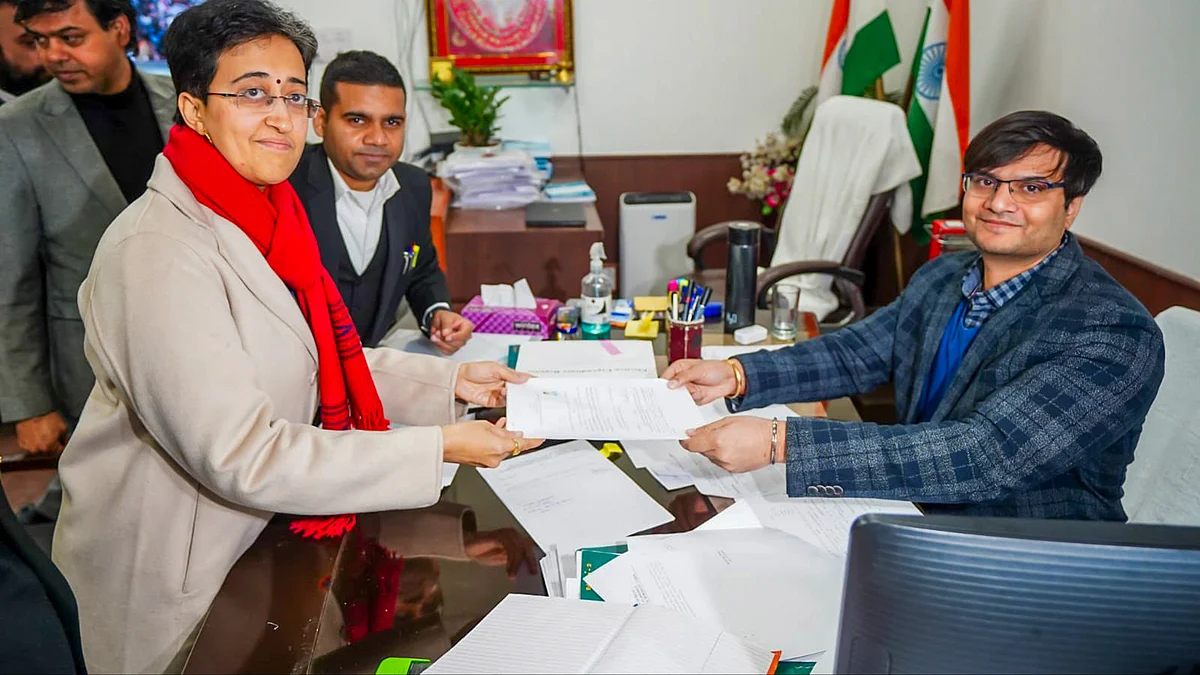 Delhi chief minister Atishi files her nomination from Kalkaji