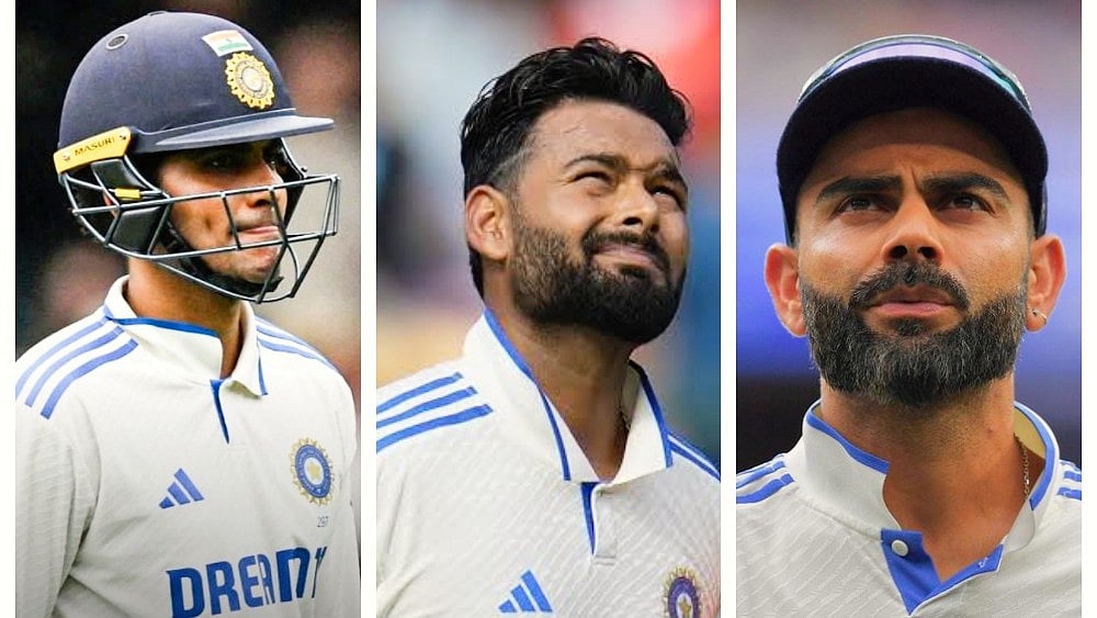 From left: Gill, Pant and Kohli