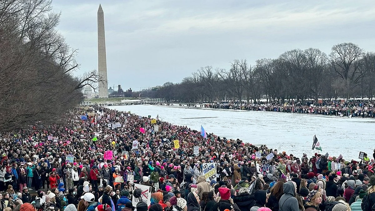 Thousands gather in Washington DC to protest against the Donald Trump’s impending policies  