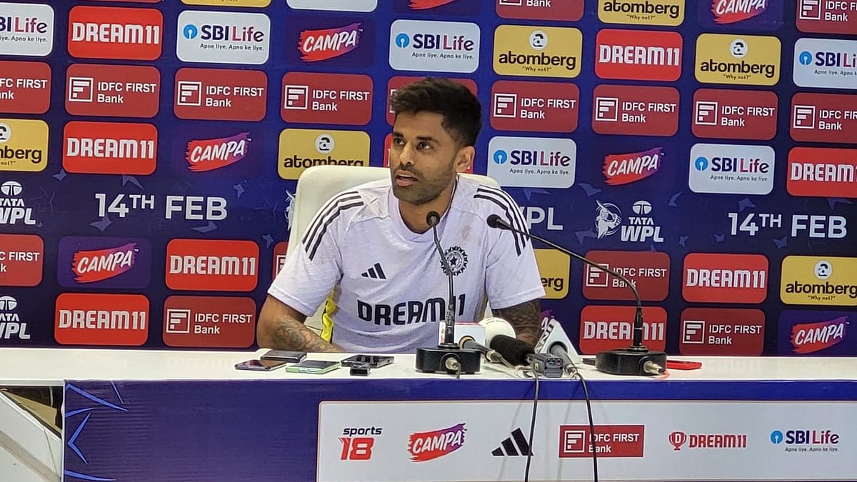 Suryakumar Yadav, India T20 captain, makes a point at the Eden