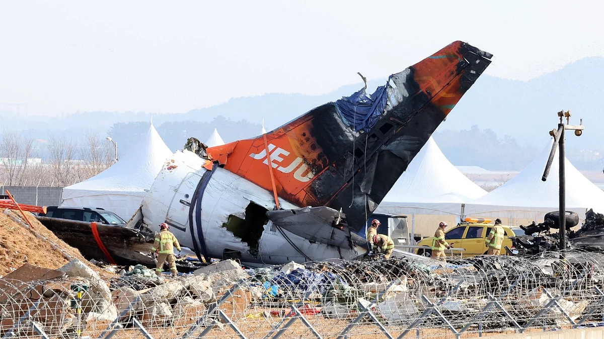The aftermath of the Jeju air crash