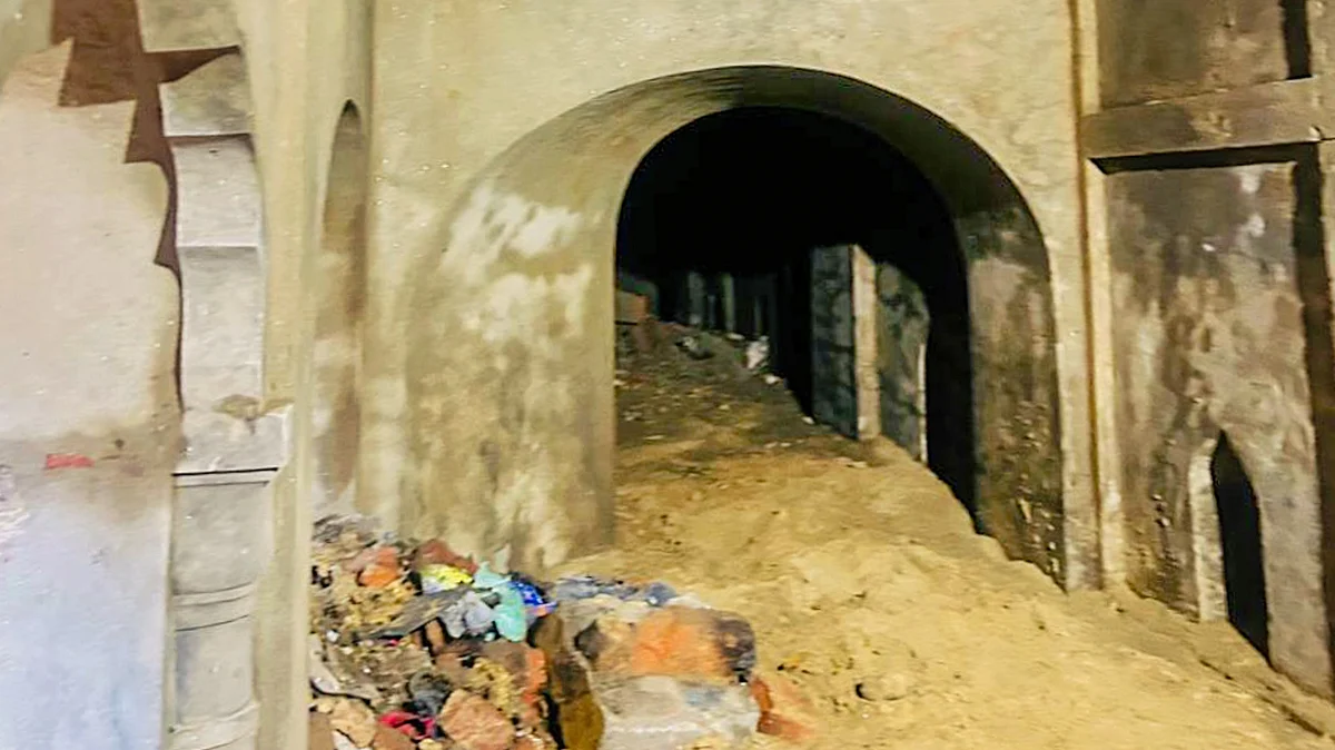 The disputed stepwell, from 125 to 150 years old, unearthed during an excavation in Sambhal