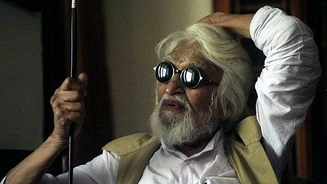 Late artist M.F. Husain (photo: @sameer7989/X) 