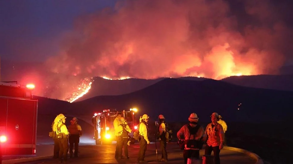 File image of firefighters in Los Angeles county
