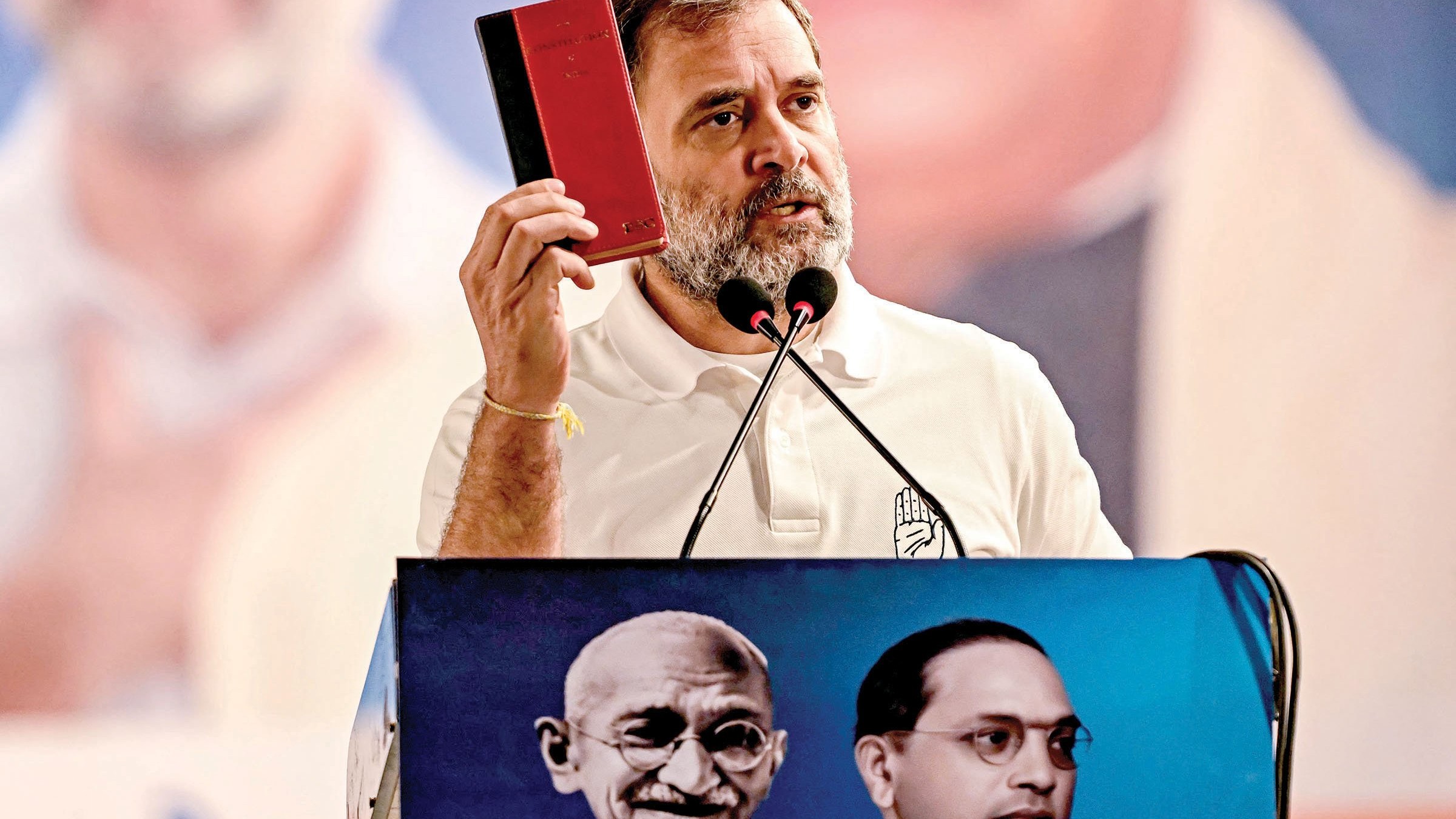 Rahul Gandhi addresses a campaign rally in Delhi, 13 January 2025