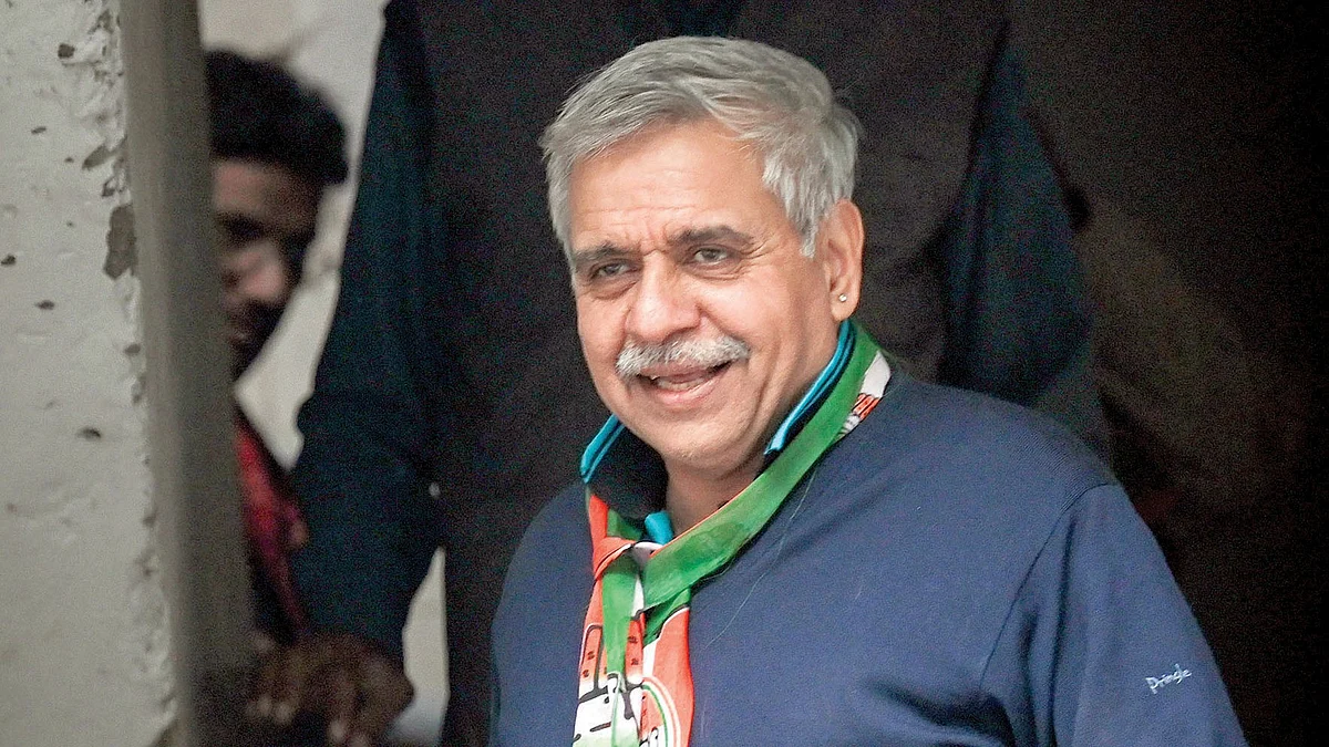 Sandeep Dikshit campaigns for the Delhi assembly elections