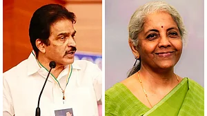 K.C. Venugopal (left) and Nirmala Sitharaman