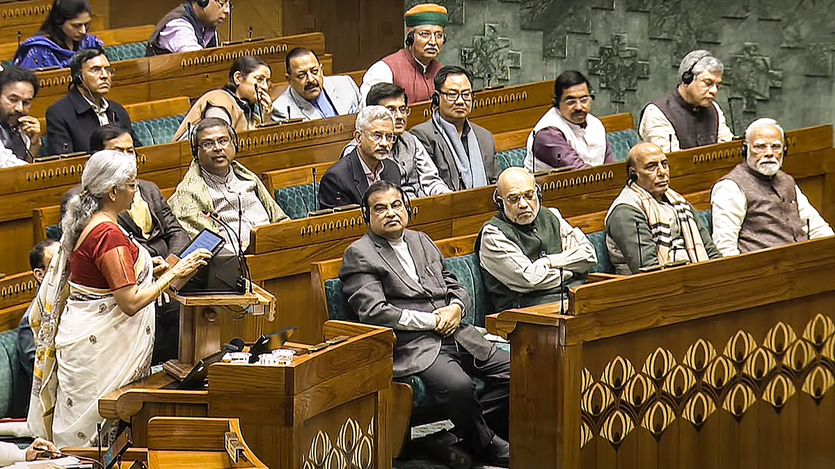 Nirmala Sitharaman presents theUnion Budget (photo: PTI)