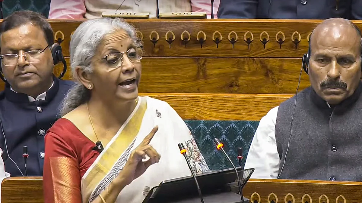 Nirmala Sitharaman presents the Union Budget 2025-26 (photo: PTI)