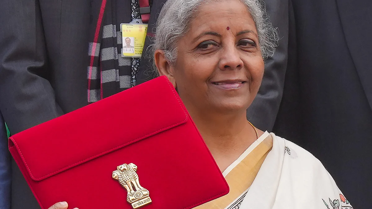 FM Nirmala Sitharaman in New Delhi on 1 February (photo: PTI)