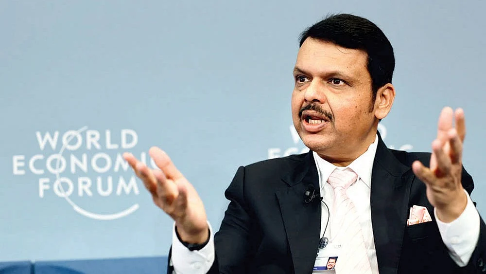 Maharashtra CM Devendra Fadnavis at the World Economic Forum in Davos, 22 Jan 2025
