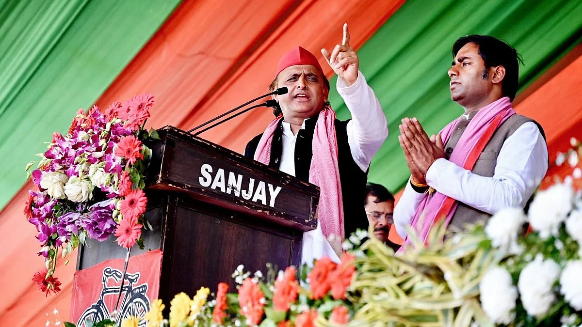 Akhilesh Yadav in Milkipur (photo: @yadavakhilesh/X)