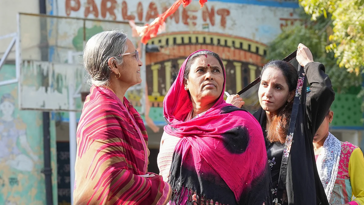 Voters in Delhi today (photo: PTI)