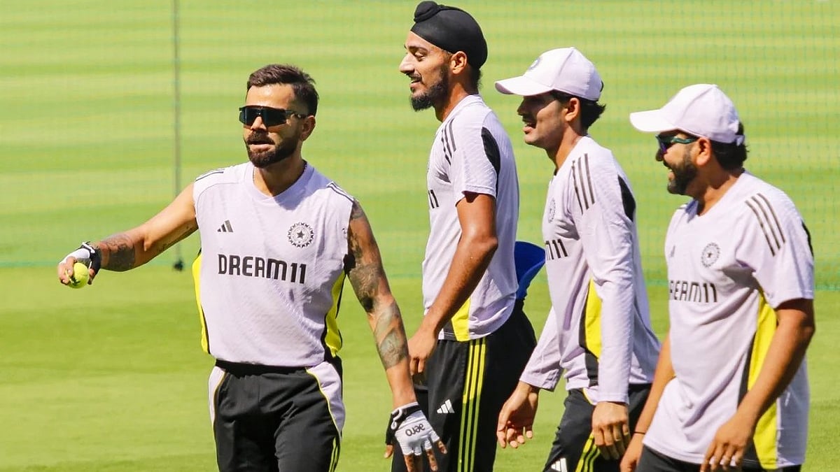 From left: Virat Kohli, Arshdeep Singh, Shubman Gill and Rohit Sharma in Nagpur