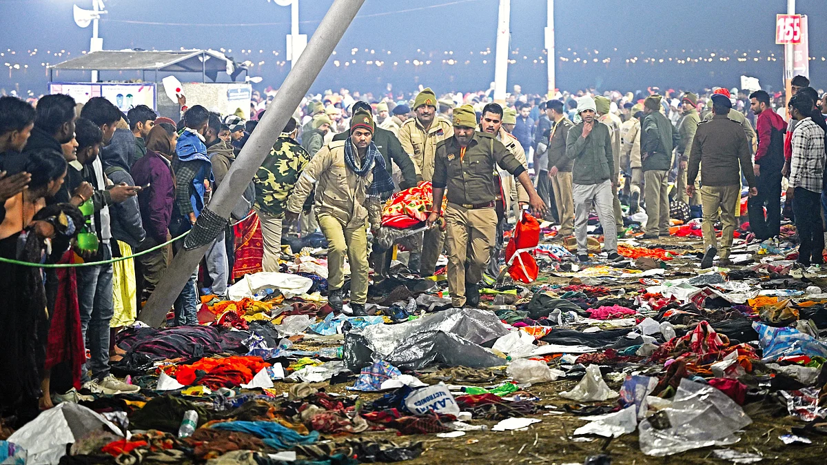 File photo of the Maha Kumbh stampede aftermath