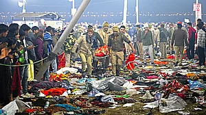 File photo of the Maha Kumbh stampede aftermath