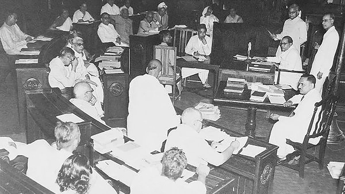 A meeting of the Constituent Assembly