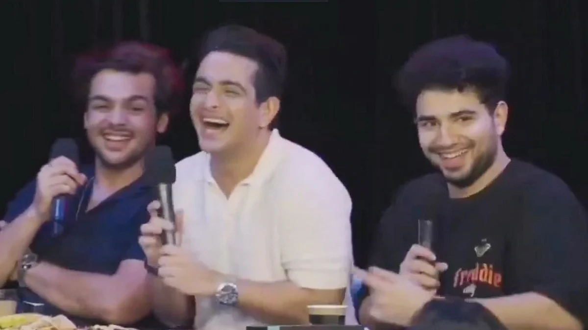 From left: Screen grab of Ashish Chanchlani, Ranveer Allahbadia, Samay Raina
