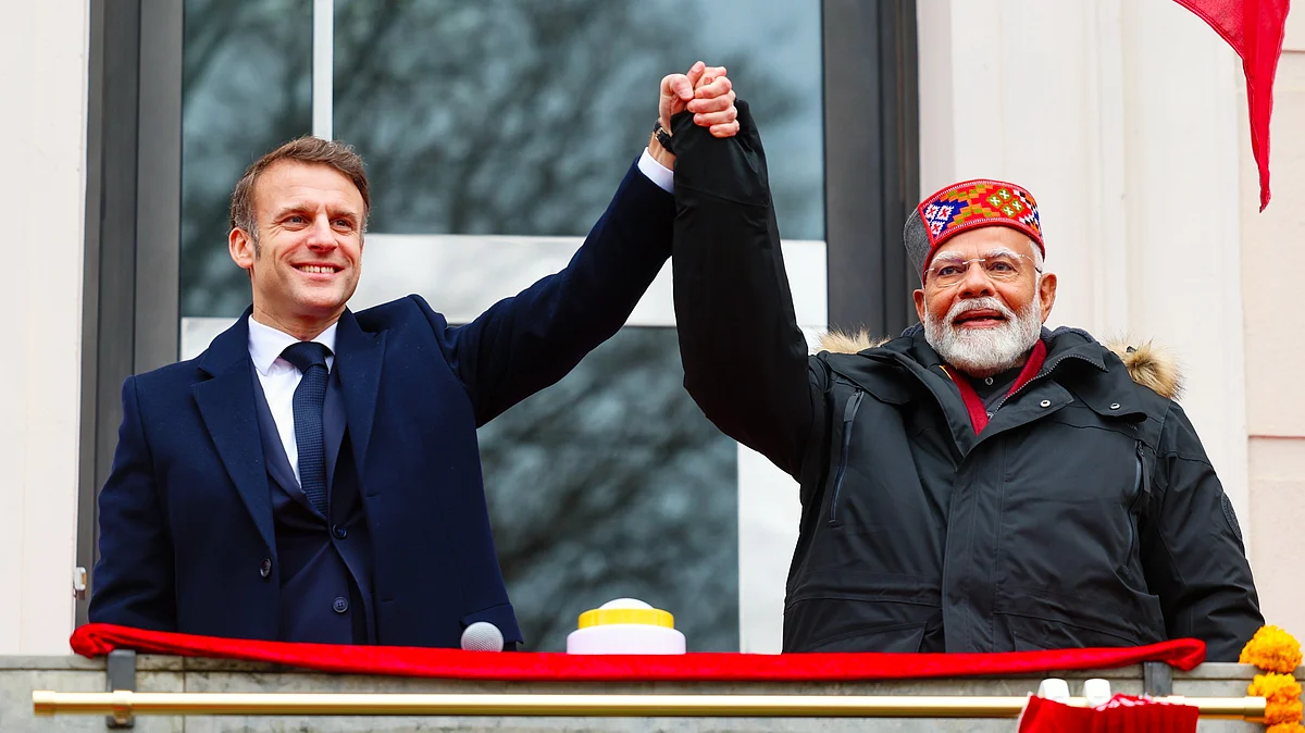 Macron and Modi at the opening of the Indian consulate in Marseilles (photo: @narendramodi/X)