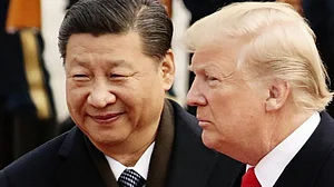 File photo of Chinese President Xi Jinping and Donald Trump