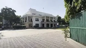 Arvind Kejriwal's official residence, popularly known as 'Sheesh Mahal' (photo: IANS) 