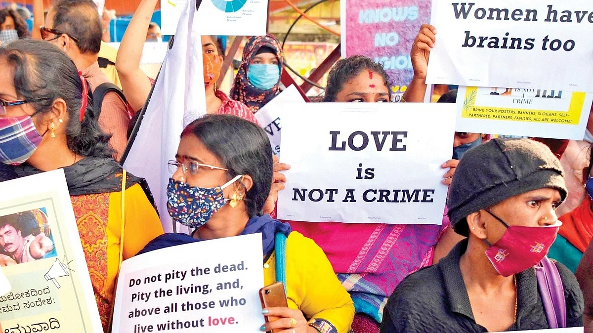 A protest against the BJP’s bogey of ‘love jihad’ (Representational pic)