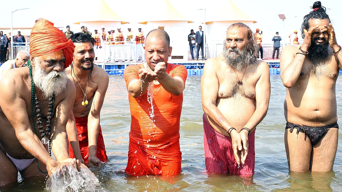 Uttar Pradesh CM Yogi Adityanath at Triveni Sangam