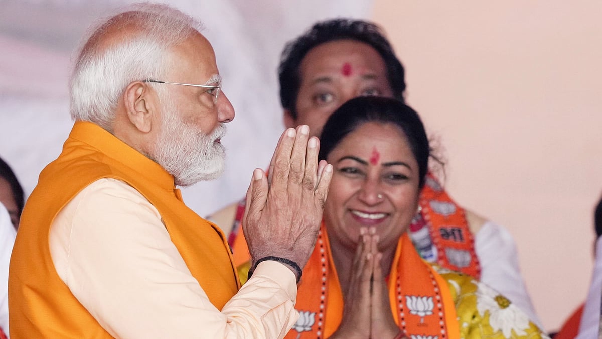 File photo of PM Narendra Modi and Rekha Gupta at a rally ahead of the Delhi polls