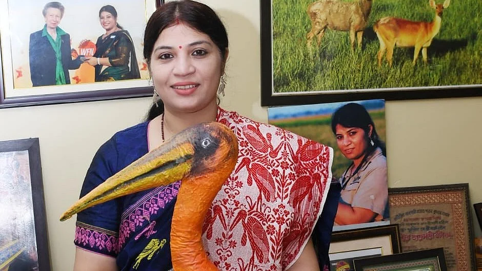 Indian biologist and wildlife conservationist Dr Purnima Devi Barman (photo: @StorkSister/X)