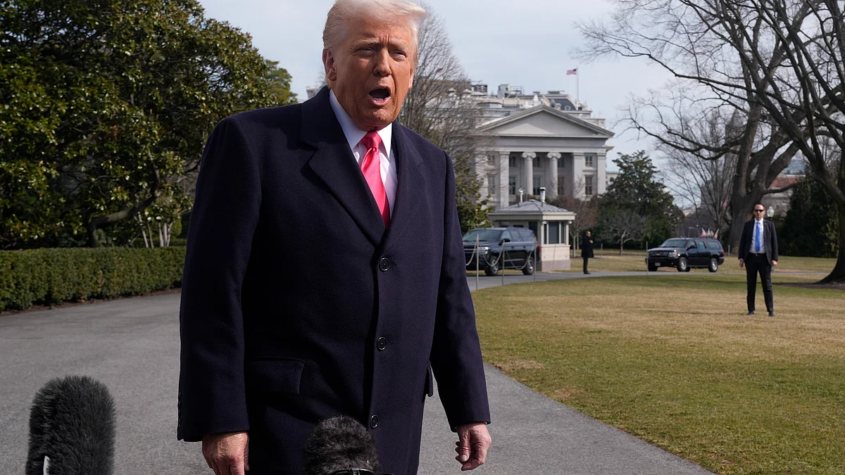 Donald Trump in Washington on 22 February (photo: PTI)