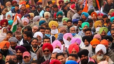 Protesting farmers at the borders of Delhi and Haryana held back by barricades