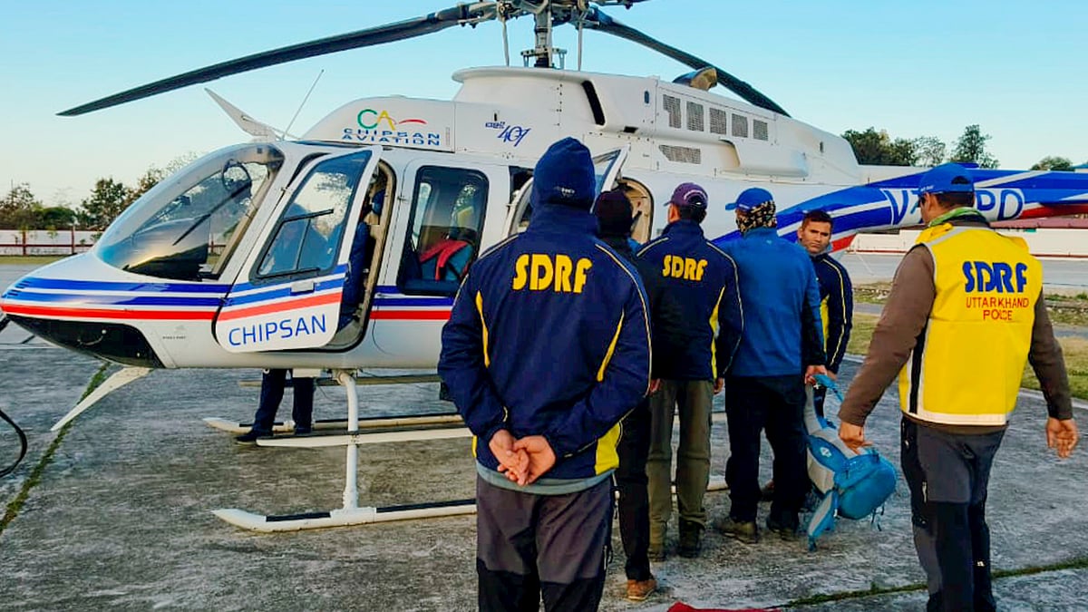 SDRF team conducts rescue operation in Chamoli on 2 March (photo: PTI)