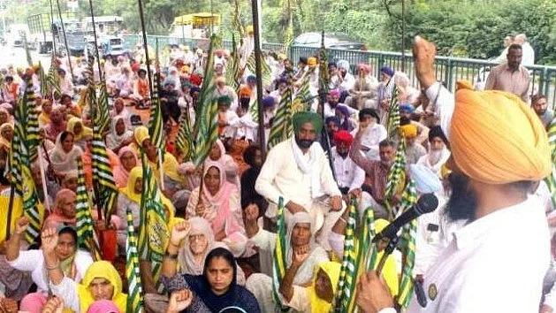 File photo of farmers protesting