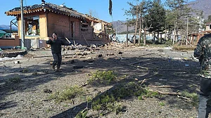 A damaged residential area in Pocheon (photo: @SmritiSharma_/X)
