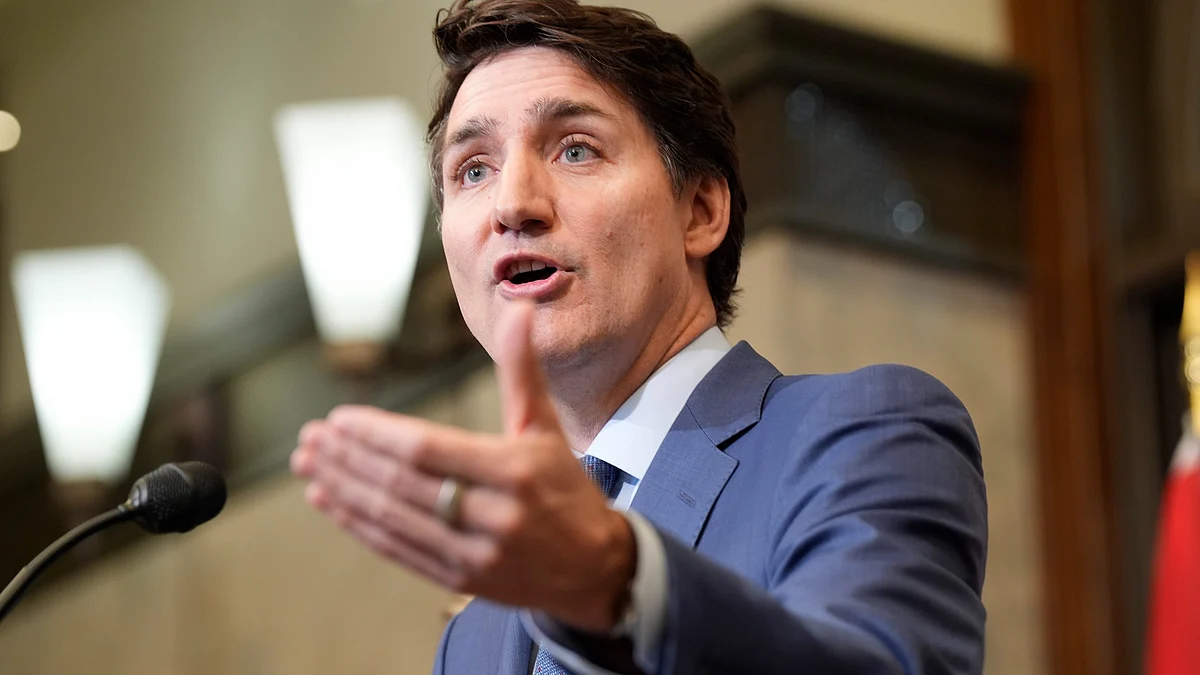 Justin Trudeau speaks during a press conference in Ottawa on 4 March (photo: AP/PTI)