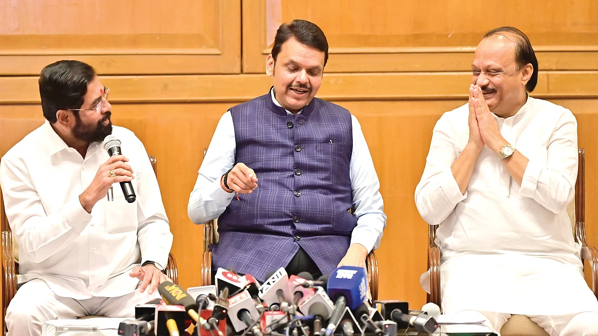 (Left to right) Eknath Shinde, Devendra Fadnavis, Ajit Pawar