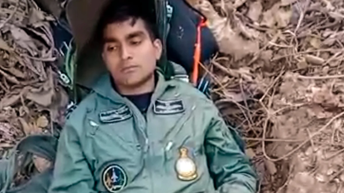 Jaguar aircraft pilot in Panchkula district, Haryana, on 7 March (photo: PTI)