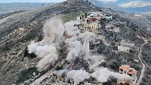 File photo of Israeli airstrikes in Lebanon